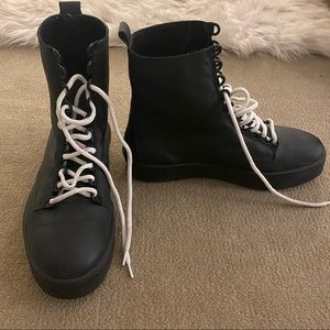 Barney’s New York Black Combat Boots